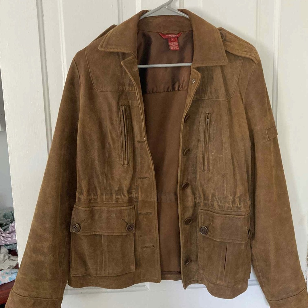 Sundance genuine leather jacket size 4